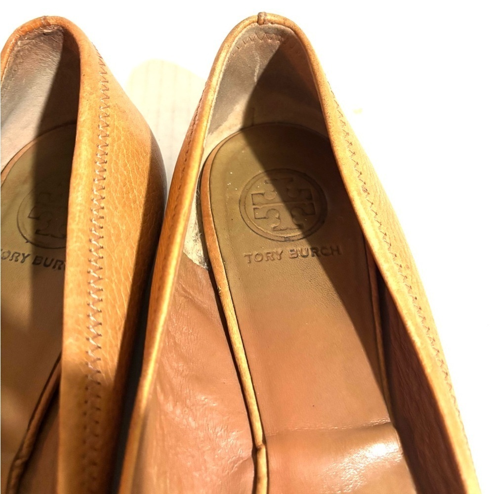Tory Burch size 8.5 leather ballet flats round toes - Picture 4 of 5
